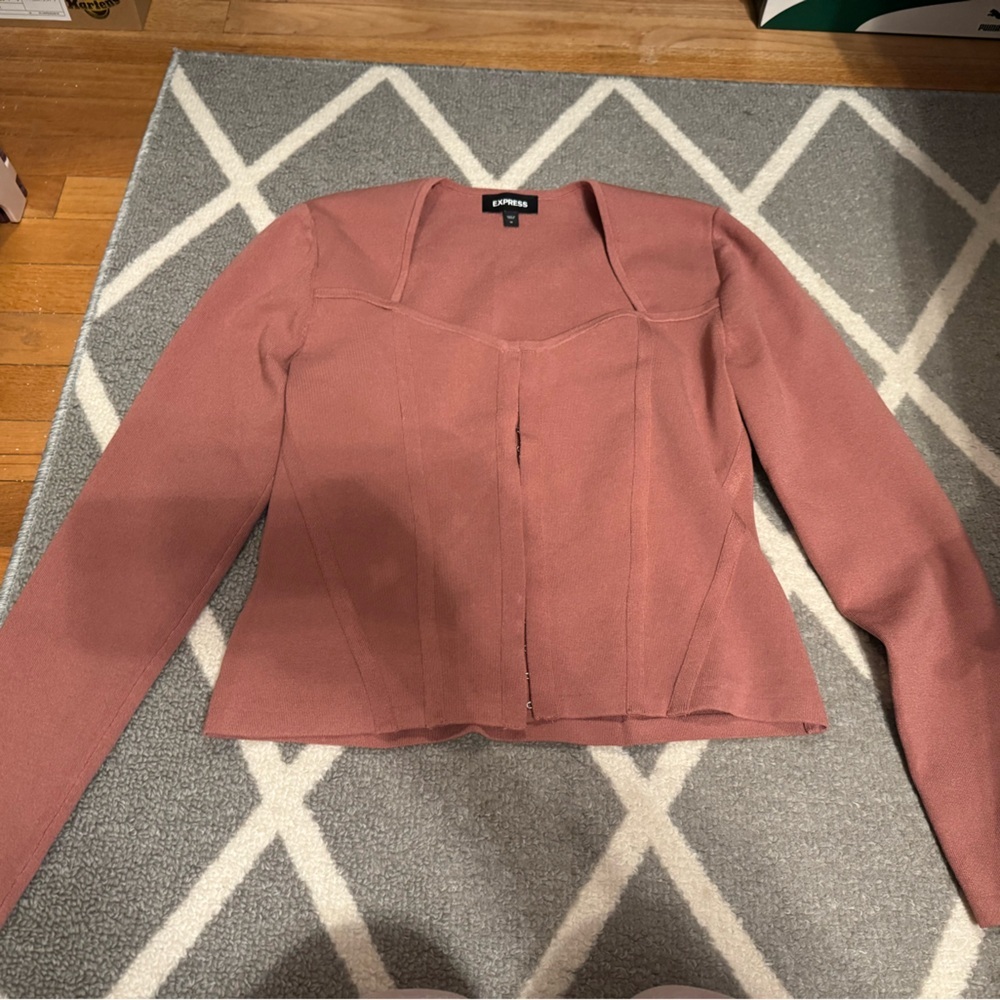 Express Dusty Rose Women's Blazer - Picture 2 of 3